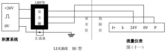 dn32蒸汽流量計本安防爆型接線圖一